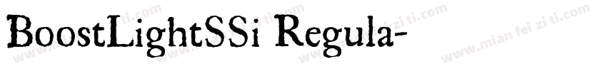 BoostLightSSi Regula字体转换